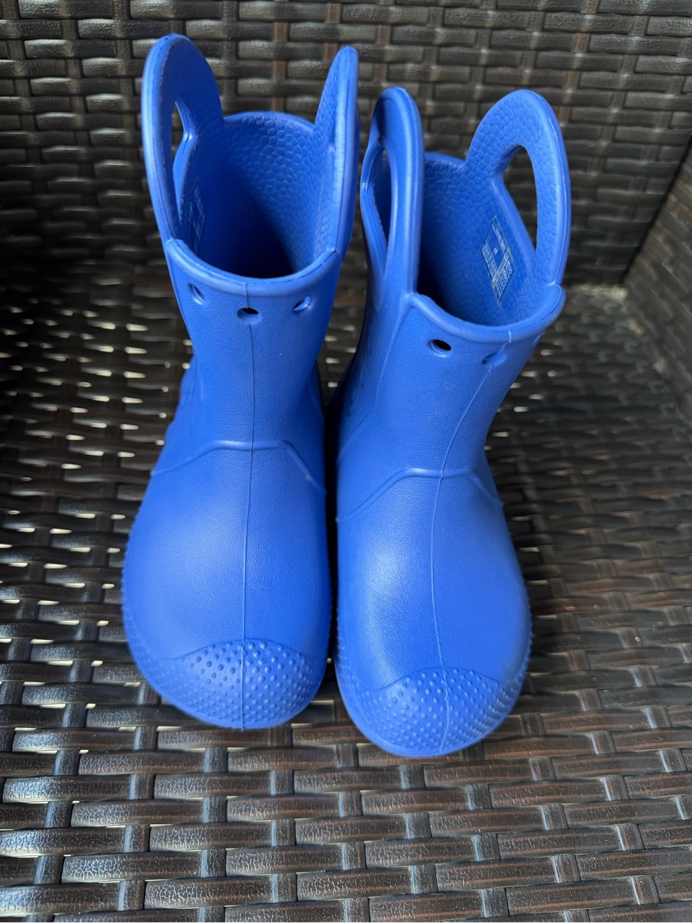 CROCS Kids Royal Blue Waterproof Pull-On Rain Boots